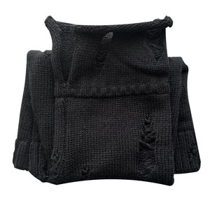 
Night Classroom Knitted Sock Covers Women's Spring Style Mid-Tube Socks Gray Cuffed Hole Leg Covers Flared Calf Covers