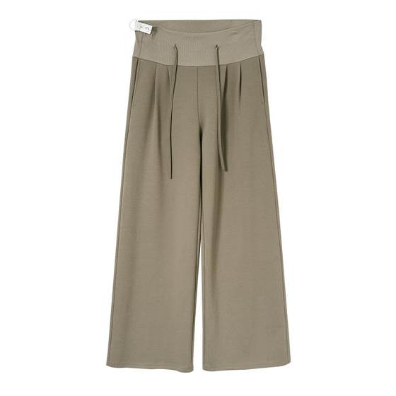 
ellieluke maternity wide-leg pants for winter outer wear during pregnancy for small people without belly support plus velvet thickened trousers for spring wear