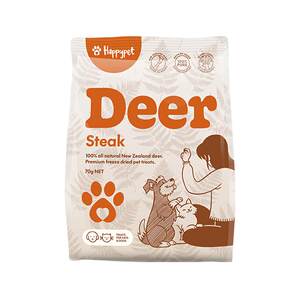
Lelu New Zealand venison freeze-dried raw bone meat original cut beautiful hair high protein cat and dog food pet universal full-level snacks