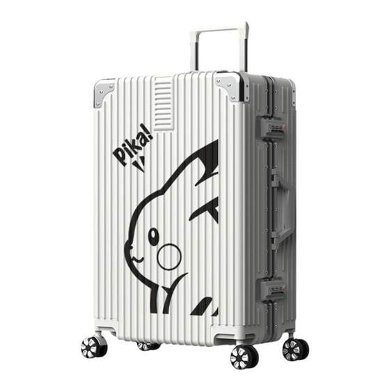 
2026 New Luggage Student Thickened Cartoon Password Box Men's and Women's Aluminum Frame Durable Universal Wheel Trolley Suitcase