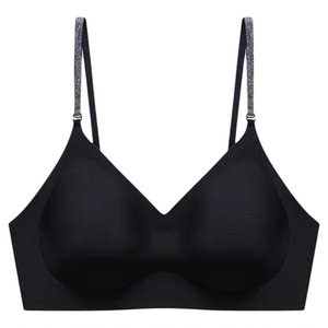 
Perfect Memory Big U Beautiful Back Underwear Women's Small Breast Gathered Halter Neck Thin Straps Invisible Bra Summer Thin Style