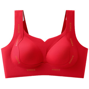 
Red zodiac year bra set for women with large breasts, small breasts, anti-sagging, wedding bride, year of the horse, large size bra