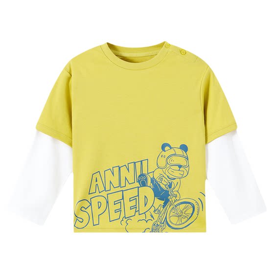 
[Same style in shopping malls] Annai children's clothing boys' long-sleeved T-shirt autumn new style fake two pieces TB531618