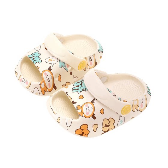 Little Deer Mili Children's Slippers Boy Summer Girl Indoor Baby Anti-Slip 1-3 Years 2 Hole Shoes Beach Bath