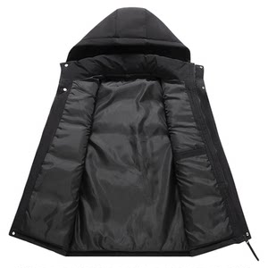 
Men's down cotton vest 2025 autumn and winter trendy thickened warm vest student vest hooded horse clip jacket