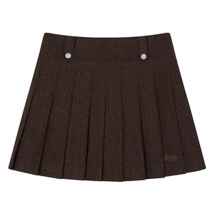 
TeenieWeenie Bear Women's Skirt 2025 Winter New Temperament College Style Simple Embroidered Pleated Skirt