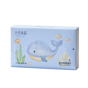 October crystal baby soft paper for baby hand and mouth soft cream paper towel soft paper towel 100 pump * 35 pack

