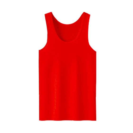 
Three-gun vest men's pure cotton big red natal year snake and horse year bottoming sweatshirt wedding gift cotton underwear