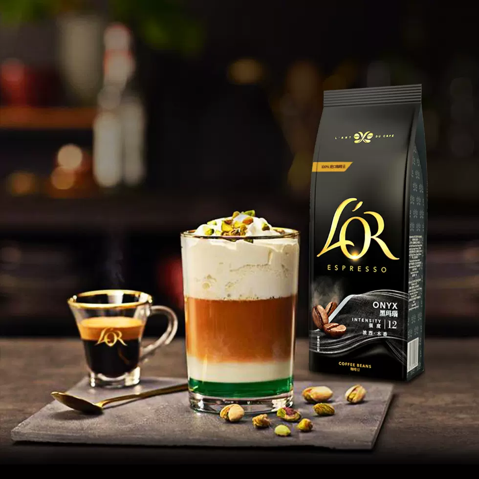 法国原产进口，500g L'OR 咖啡豆 意式高浓缩黑咖啡