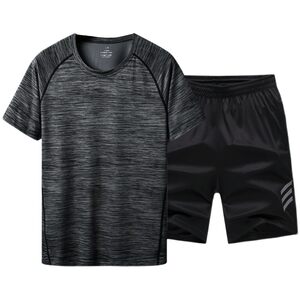 Sports T-shirt men's short-sleeved T-shirt ice silk sweat-proof clothes men's 2025 new fitness plus fat and enlarged mesh quick drying