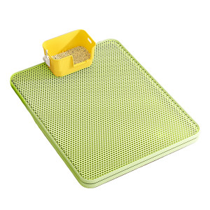 Cat sand cushion anti -splashing out of the cushion control sand anti -splattered cat pot leakage sand plate pet ground pad dual -layer super large products
