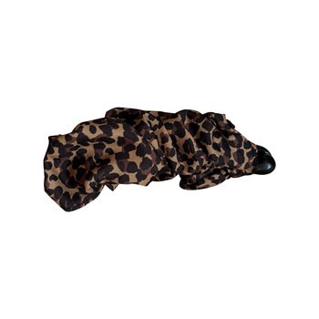 
Retro leopard print polka dot pleated banana clip vertical clip