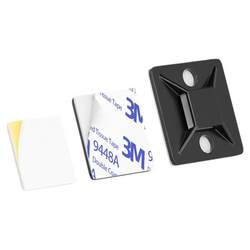 Self-adhesive cable tie holder with 3M glue