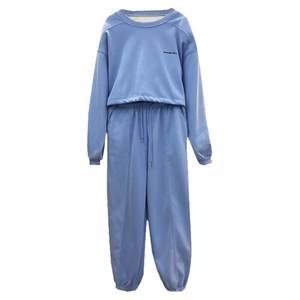 South Korea's Dongdamen Western Gate Fashion Short Split Sweet Swear Set Women's Hallen Casual Sports Pants Two -piece
