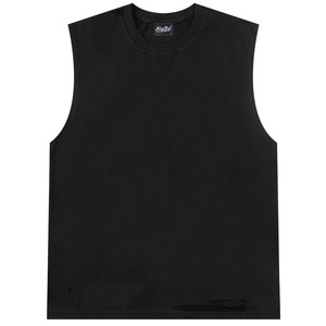 Vest Men's Tide Pure Cotton Cotton Shoulder Summer Wear vest tide tide sports loose men's fitness basketball sleeveless T -shirt