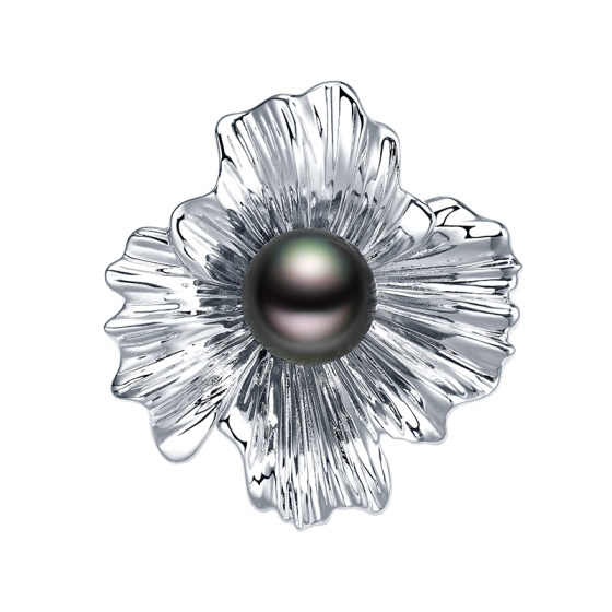 
Jingrun Pearl Haiyun Tahiti Seawater Pearl Brooch 11-12mm Round Pearl High-end Light Luxury Dinner D