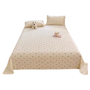 
Class A pure cotton double-layer gauze sheet single piece student dormitory cotton quilt solid color pillowcase three-piece set 2026 new 4