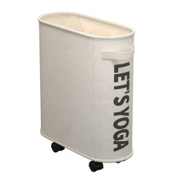 Fabric wheeled sports storage basket yoga mat basket