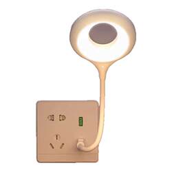 Soft light bedroom LED voice control light sensing bedside light artificial voice control night light smart USB plug-in station voice night light