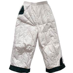 
European down pants for women in 2024 new style winter wear fashionable cotton pants thickened white goose down wide-leg straight nine-point pants