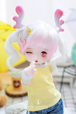 taobao agent [Aimerai] Wigst06 (BJD wig white double ponytail) 7-8 