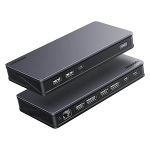 
Green Connect three-screen different display desktop expansion dock typec to HDMI extended DP multi-screen display displaylink screen projection conversion USB accessories suitable for MacBookProM4 laptop computer