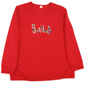 
Middle-aged and elderly mothers' autumn long-sleeved 2025 new loose cotton tops for women, fashionable letter printed t-shirts