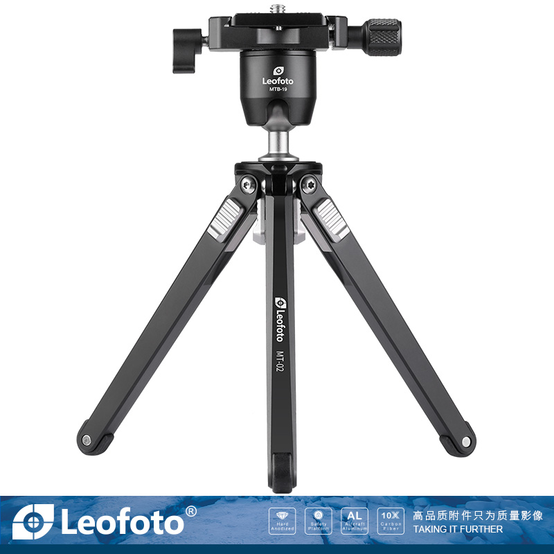 徕图Leofoto MT-02 独立三档调节金属摄影摄像手机拍摄迷你桌面三脚架