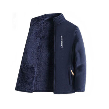 Plus -thicken jacket grasping velvet coat men's autumn and winter jacket
