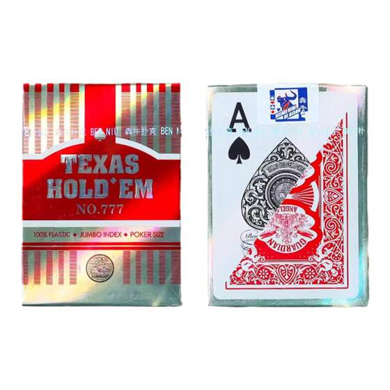 
Benniu Genuine 777 Double-sided matte Texas Hold'em Card Thickened PVC Waterproof Plastic Belt Anti-counterfeiting High-value Poker
