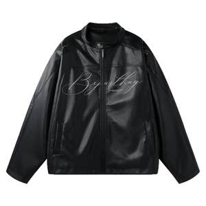 
BJHG reckless American punched leather jacket men's spring 2026 new PU leather jacket motorcycle jacket women