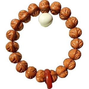 Dragon pattern peach kernel bracelet Qinling wild wide navel and explosive belly jade dragon spine popular jewelry fashion jewelry 2024 new products