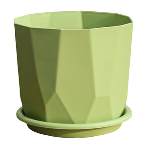 
Werewolf flower pot plastic household light luxury high-end European resin white small succulent green radish special with tray