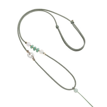 Hand-woven necklace rope jade pendant lanyard
