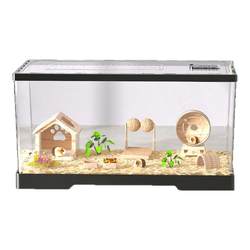 Hamster cage panoramic transparent breeding box