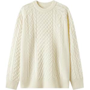 
Senrou sweater, Senma sweater, old money style men's machine washable cable sweater, solid color inner top, winter couple