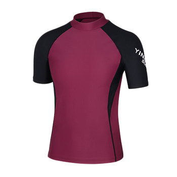 Yingfa men's surfing swimsuit sports fitness short-sleeved top