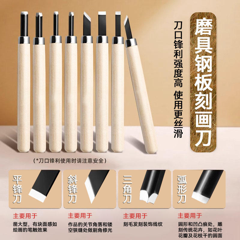 版画工具全套装胶板版画工具全套版画材料油墨刻刀板画木刻板版画刀画套装初学者版画木板拓印版画儿童专用-淘宝网
