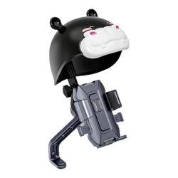 Portable electric vehicle mobile phone navigation holder with helmet
