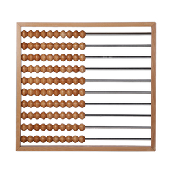 10-level Whole-brain Early Education Solid Wood Large Abacus For Children Montessori Seven Fields Early Education Educational Teaching Hundred-bead Large Abacus