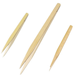 Bamboo tweezers pointed clips anti-static and non-magnetic
