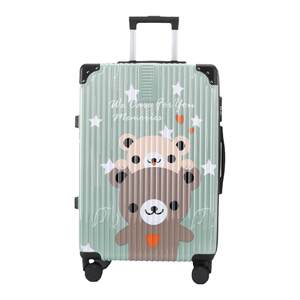 24-inch suitcase for men, strong and durable student trolley case, female painted graffiti travel leather case, hard case and password box