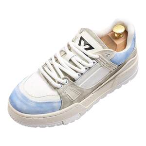 
Niche men's shoes 2026 new retro contrasting denim shoes thick-soled casual shoes trendy versatile sports board shoes