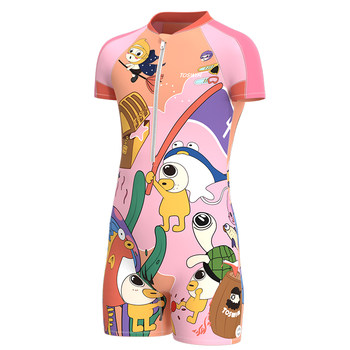 Sunscreen children's swimsuit TOSWIM conjoined body
