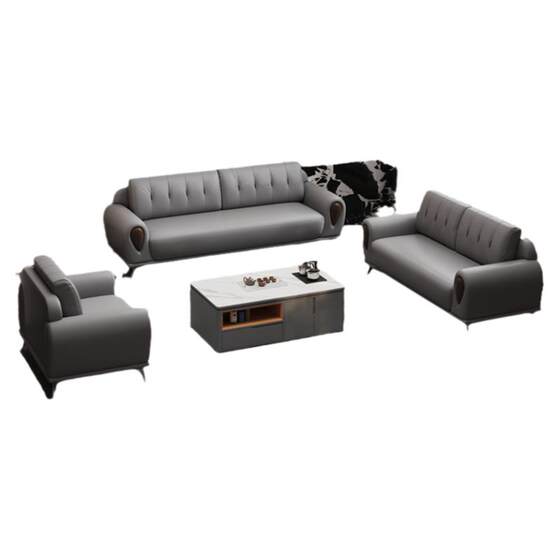 
Office sofa high-end reception conference room VIP manager lobby negotiation simple modern sofa three-seat combination