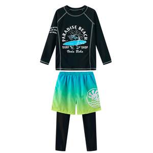 Vodabeba Boy Swimsuit, Youth Swiming Sleeping Sleeve Sleeve Sleeping Swim Swim Sets Set 6-16 years old swimwear
