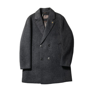 
Goose down lining sheep wool blend autumn and winter men's high-end business mid-length warm woolen coat down jacket
