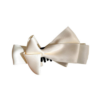 
Korean style satin bow banana clip high ponytail vertical clip