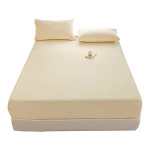 
Solid color bed sheet single piece 2026 new dormitory single non-cotton pure cotton quilt pillowcase three-piece set universal for all seasons