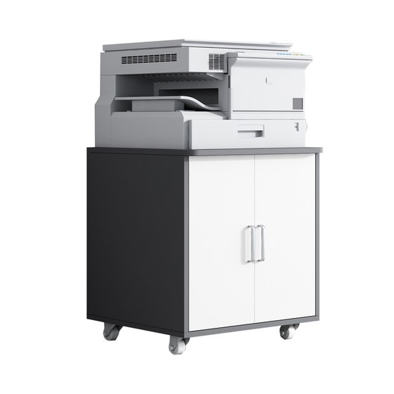 
Printer cabinet A3 photocopy cabinet round corner mobile base cabinet storage cabinet file cabinet information cabinet glass door customization